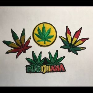 Rasta/ leaf iron on patches